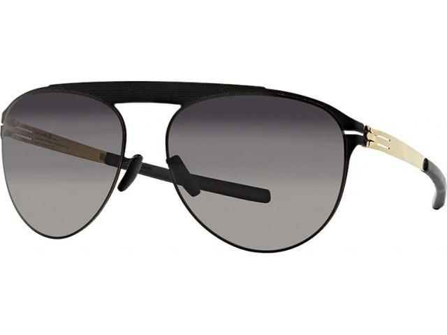 Ic! Berlin Meike B. Black Matt-Gold Black to Grey Polarized Flex
