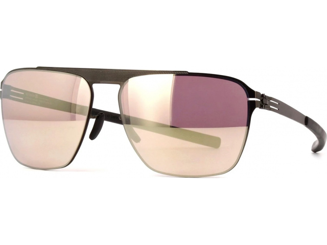 Ic! Berlin Sebastian S. Gun-Metal Black Photo-Copper Mirrored Flex