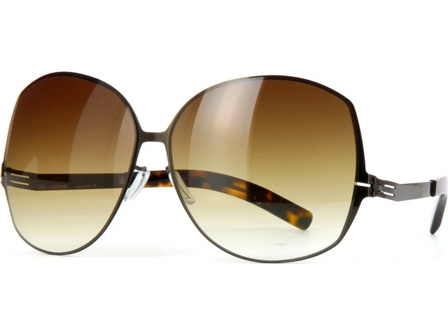 Ic! Berlin Lundi Gun-Metal Matt-Gold Havanna Gold Mirrored Tres Chic Engraving 20y