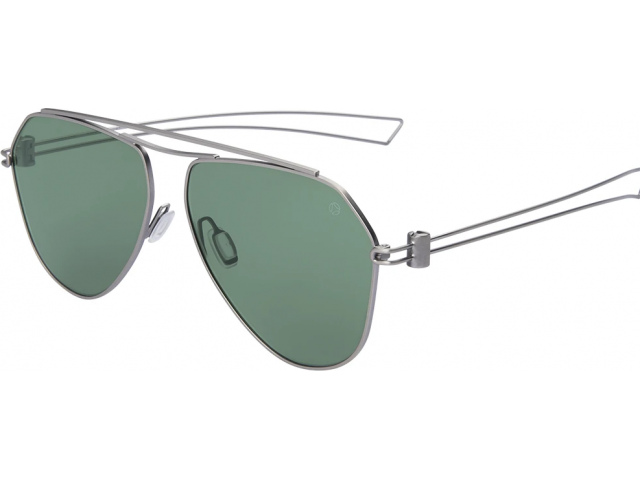 Momodesign 502 06 FULL RIM METAL MATT BRUSCHED GUN - GREEN LENSES