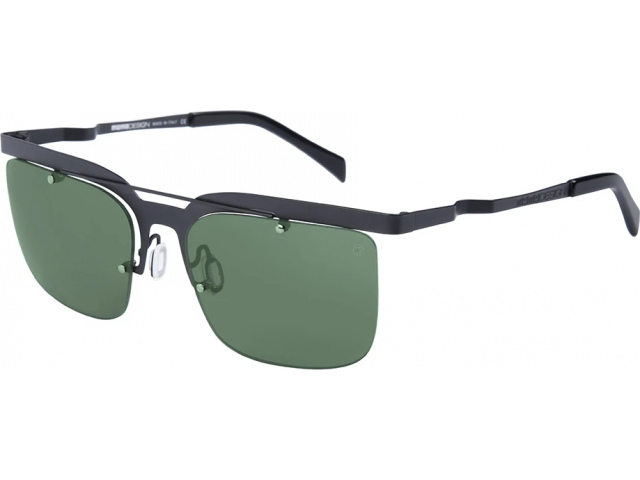 Momodesign 518 05 HALF RIM STAINLESS STEEL MATT DARK GUN -GREEN LENSES