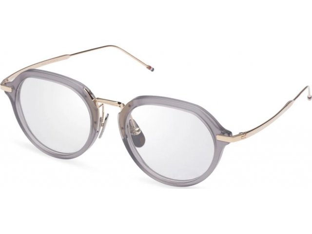 THOM BROWNE TBX421-A-02,  SATIN CRYSTAL GREY - WHITE GOLD, CLEAR