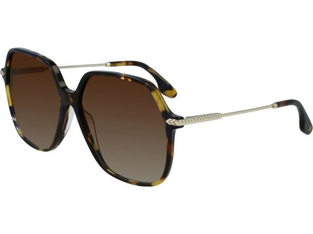 VICTORIA BECKHAM VB631S 418,  HAVANA BLUE, GRADIENT HONEY