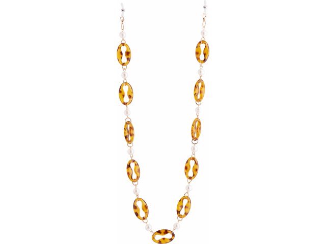 Glasses Chain GC41302 Amber Pearl
