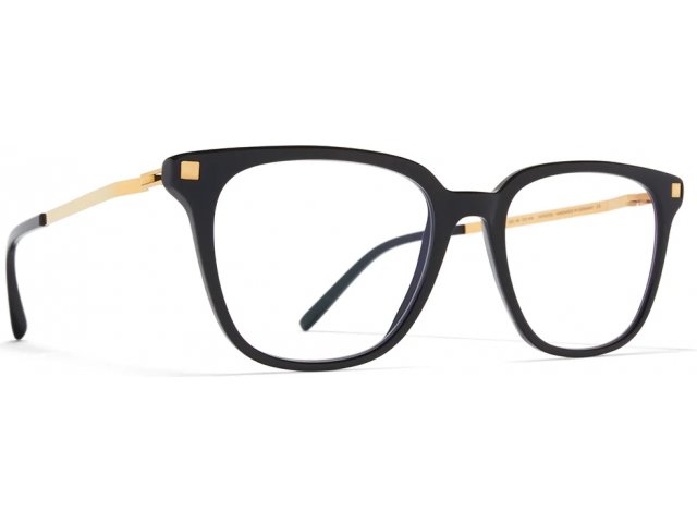 MYKITA QVAJA 919,  C6-BLACK/GLOSSY GOLD, CLEAR