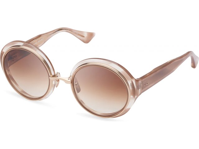 DITA MICRO-ROUND,  DARK BROWN TO CLEAR GRADIENT