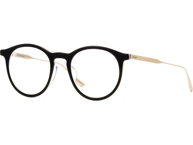 DITA TORUS,  BLACK - CRYSTAL CLEAR - WHITE GOLD, CLEAR