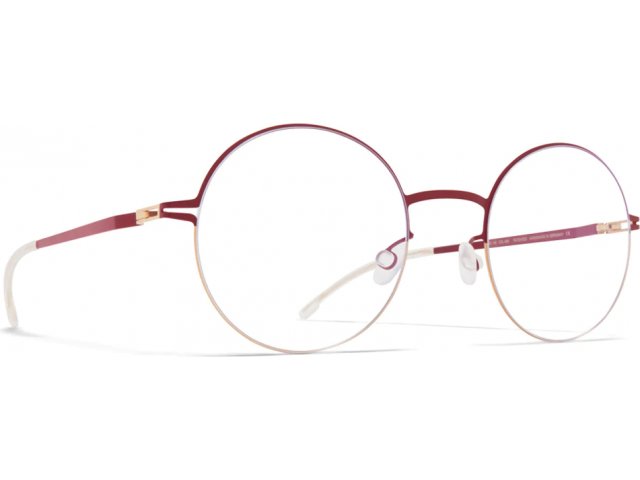 MYKITA LOTTA 435,  CHAMPAGNE GOLD/CRANBERRY, CLEAR