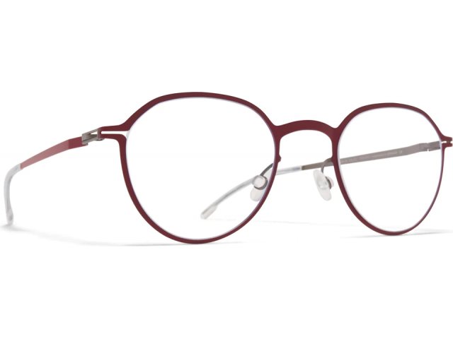 MYKITA GUNNARSON 513,  CRANBERRY/SHINY GRAPHITE (OUTSIDE/INSIDE), CLEAR