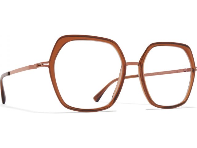 MYKITA VALDA 830,  A40-SHINYCOPPER/TOPAZ, CLEAR