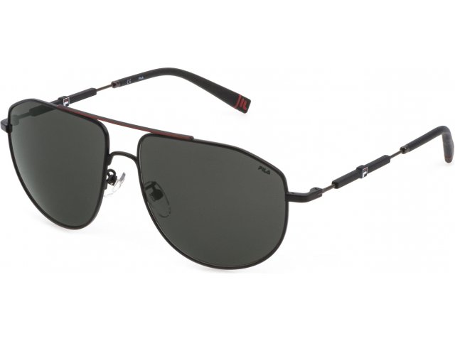 FILA SFI117 08U6,  MATT BLACK WITH SHINY RED PART, SMOKE