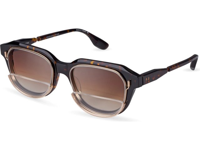 DITA VARKATOPE DTS707-A-02,  Tortoise - Antique Silver, Brown to Clear Gradient