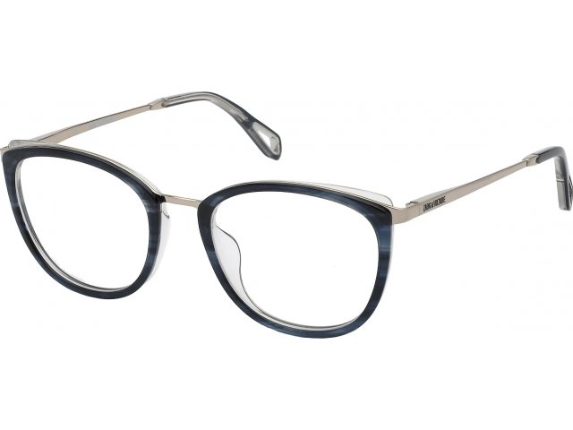 ZADIG VOLTAIRE VZV313 06B7,  STRIPED BICOLOR BLUE, CLEAR