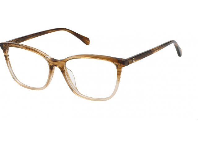 ZADIG VOLTAIRE VZV318 06BA,  STRIPED BICOLOR BROWN, CLEAR