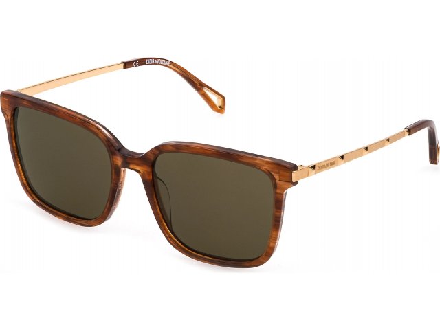 ZADIG VOLTAIRE SZV308 07LC,  SHINY STRIPED BROWN/HONEY HAVA, BROWN