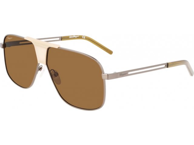 Salvatore FERRAGAMO SF292S 027,  DARK RUTHENIUM/HONEY, BROWN