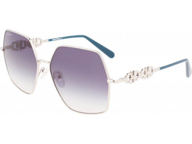 Salvatore FERRAGAMO SF291S 048,  SILVER/BLUE, GREY