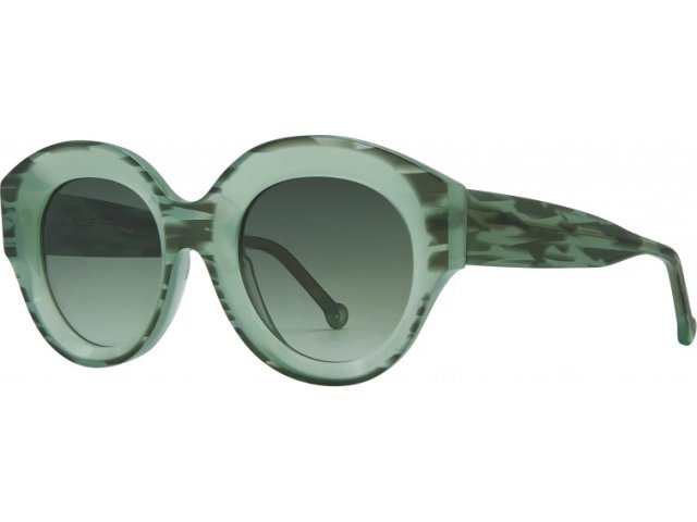 NATHALIE BLANC CLARA 654,  GREEN TIGER / OPALESCENT GREEN, DEGRADED BROWN GREEN