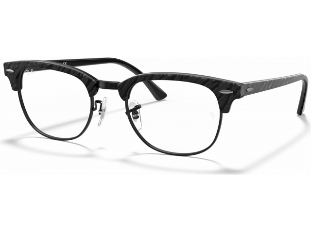 Ray-Ban Clubmaster RX5154 8049 Top Wrinkled Black On Black