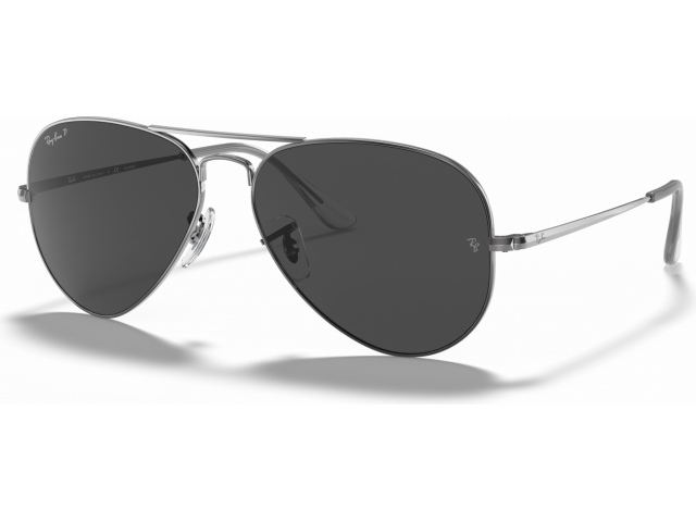 Ray-Ban Aviator Metal Ii RB3689 004/48 Shiny Gunmetal
