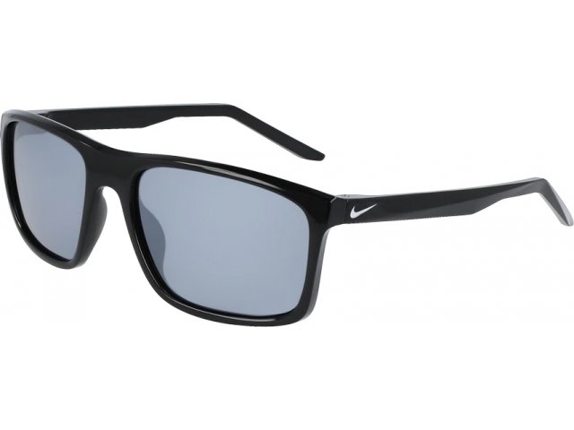 NIKE FIRE L P 010,  Black, Silver Flash Mirror Polarized