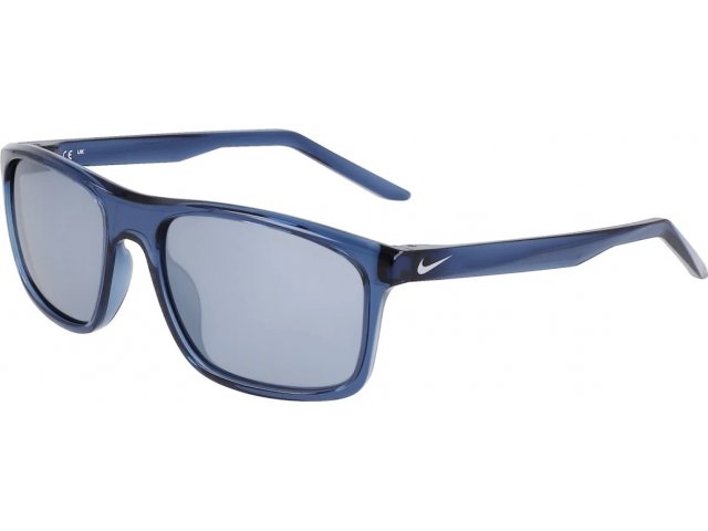 NIKE FIRE L P 434,  Transparent Mystic Navy Blue, Silver Polarized