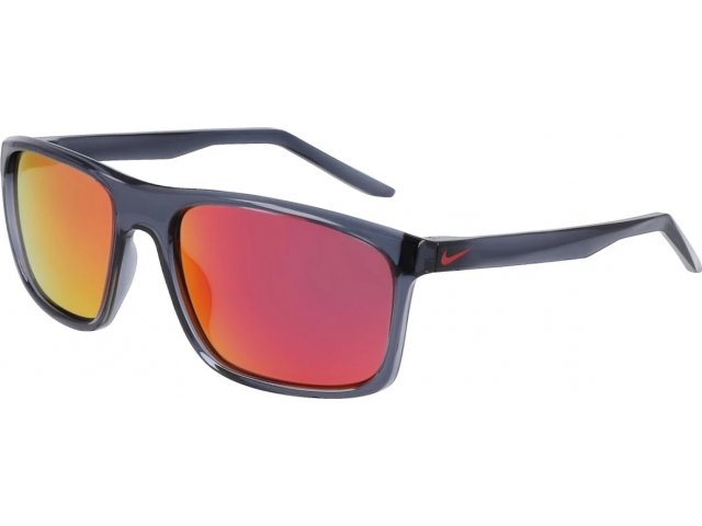 NIKE FIRE L P 021,  Transparent Dark Grey, Red Flash Mirror Polarized
