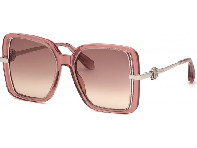 ROBERTO CAVALLI SRC007 D48,  shiny transp.pink, brown gradient brown