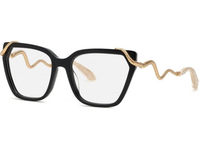 ROBERTO CAVALLI VRC020M 700,  shiny black, clear