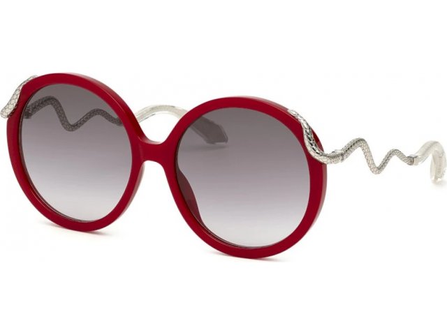ROBERTO CAVALLI SRC004M 9EZ,  shiny full red, smoke gradient smoke