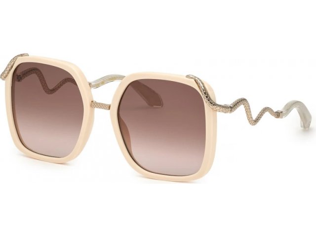 ROBERTO CAVALLI SRC003M 9X7,  shiny full cream, brown gradient brown