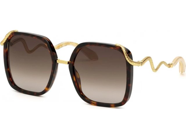ROBERTO CAVALLI SRC003M 743,  shiny brown/yellow havana, brown gradient brown