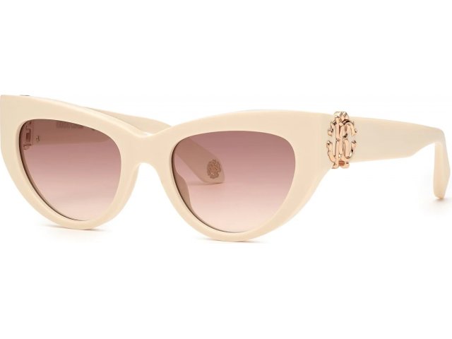 ROBERTO CAVALLI SRC017M 9X7,  shiny full cream, brown gradient brown