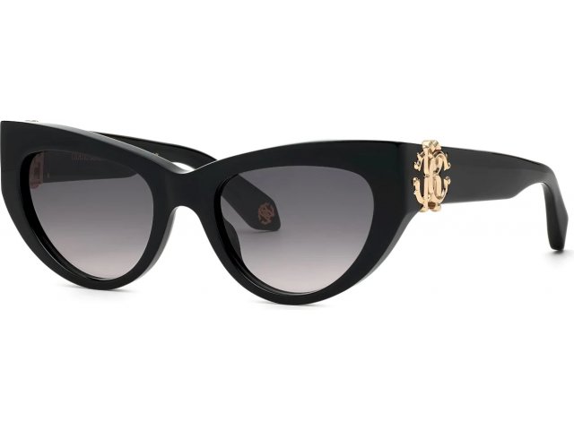 ROBERTO CAVALLI SRC017M 700,  shiny black, smoke gradient