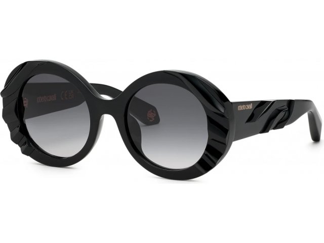 ROBERTO CAVALLI SRC010V 700,  shiny black, smoke gradient