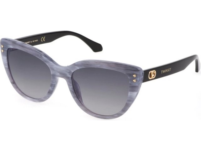 TWINSET STW003 69X,  marbled grey, smoke gradient/mirror silver