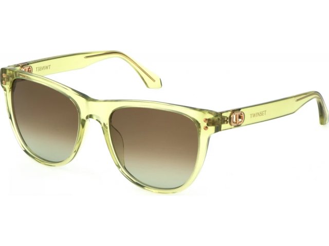 TWINSET STW004 7QT,  shiny transp.lime green, brown gradient green