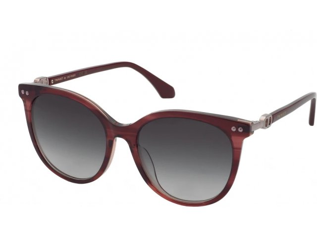 TWINSET STW024 AM2,  shiny striped red+pink, smoke gradient smoke