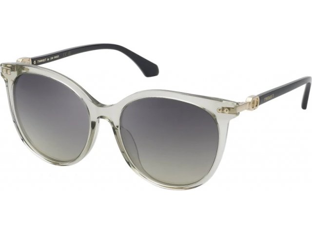 TWINSET STW024 GEG,  transparent green, smoke gradient/mirror gold