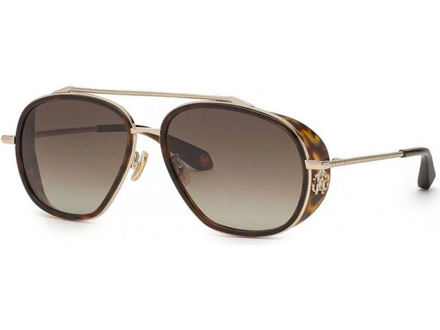ROBERTO CAVALLI SRC008M 594,  shiny light gold, brown gradient brown