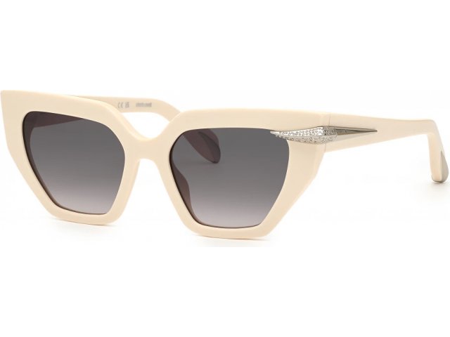 ROBERTO CAVALLI SRC001S 9X7,  shiny full cream, smoke gradient
