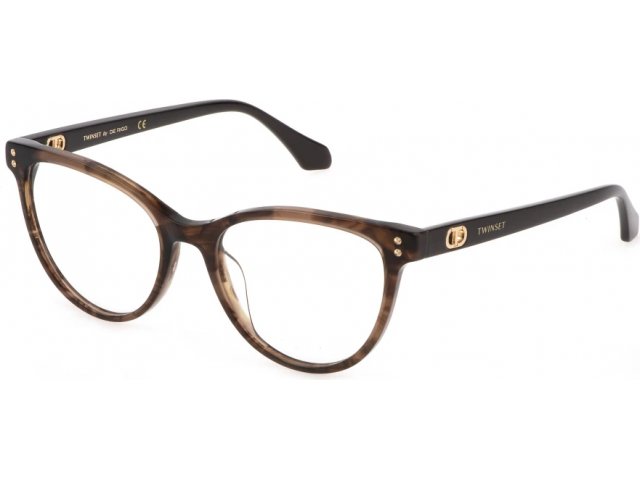 TWINSET VTW007 GGU,  shiny melange brown, clear