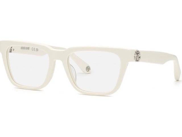 ROBERTO CAVALLI VRC026M 847,  shiny white snow, clear