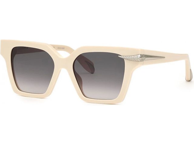 ROBERTO CAVALLI SRC002S 9X7,  shiny full cream, smoke gradient