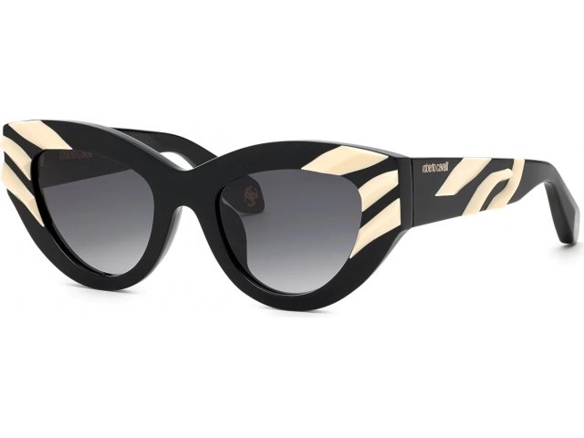 ROBERTO CAVALLI SRC009V 00Y,  shiny black, smoke gradient
