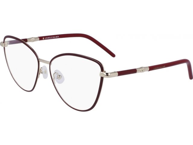 LONGCHAMP LO2156 734,  GOLD/BURGUNDY, CLEAR