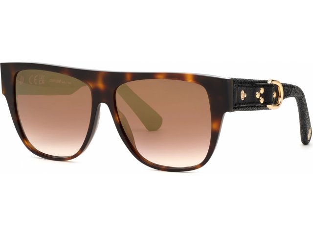 ROBERTO CAVALLI SRC013 0748,  DARK HAVANA ORANGE SPOTT, BROWN GRADIENT
