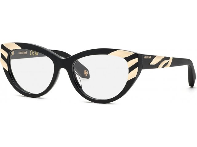 ROBERTO CAVALLI VRC024 700Y,  SHINY BLACK, CLEAR