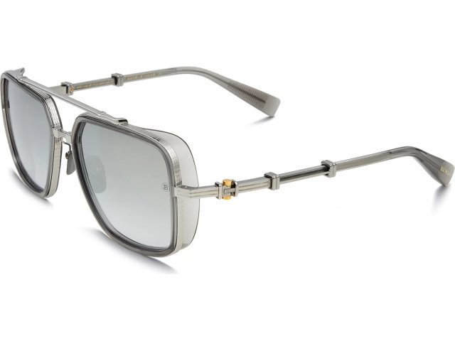 BALMAIN OFFICIER PLD - GRY,  DARK GREY - WHITE GOLD FLASH MIRROR, DARK GREY - WHITE GOLD FLASH MIRROR