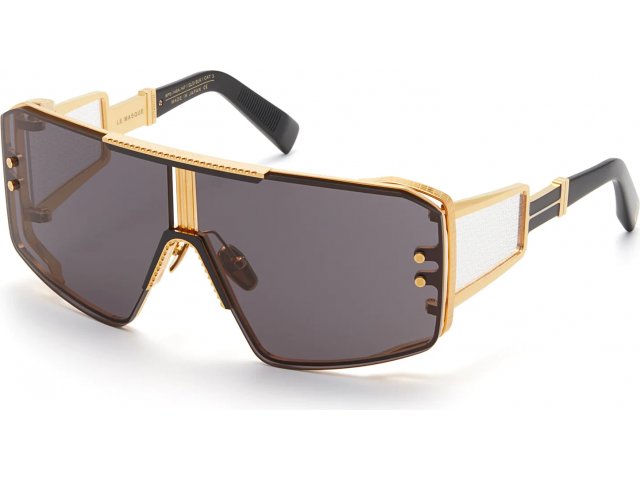 BALMAIN LE MASQUE GLD - BLK,  SHIELD: DARK GREY - AR SIDE SHIELD: CLEAR, SHIELD: DARK GREY - AR SIDE SHIELD: CLEAR